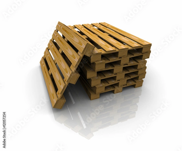 Obraz Gruppo di pallet in 3D