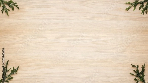 Fototapeta Top view of wood or plywood for backdrop, light wooden table with nature pattern and color, abstract background