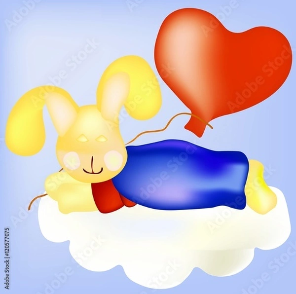 Fototapeta кролик в облаках
