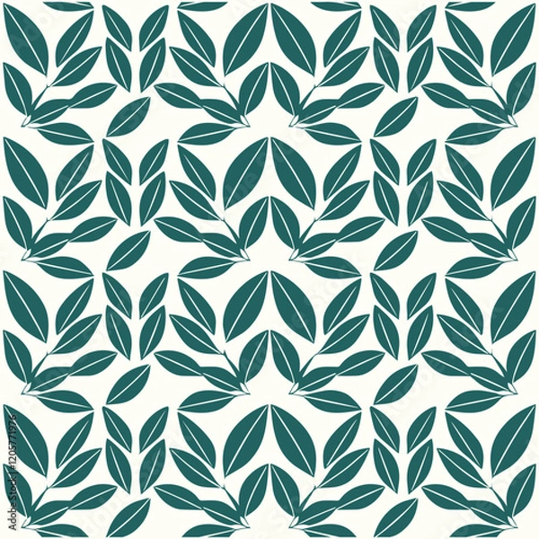 Obraz Nature's Harmony Floral Leaf Repeat