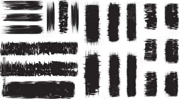 Obraz black brush strock set 