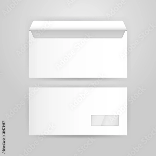 Fototapeta White Envelope Mockup Template