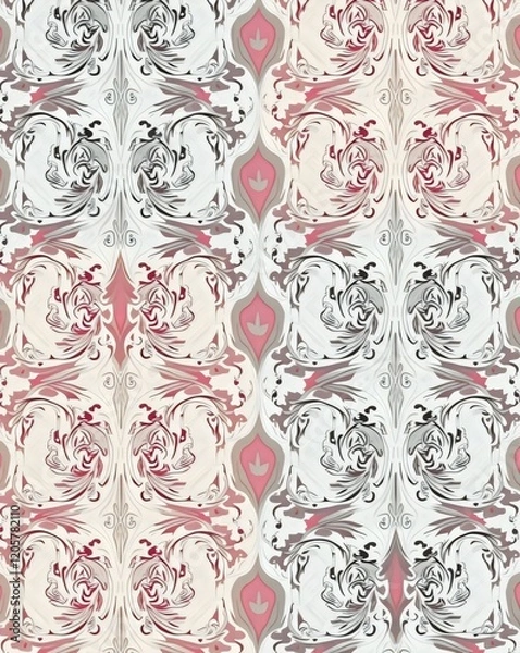 Fototapeta Floral pattern decorative background texture in pastel tones.