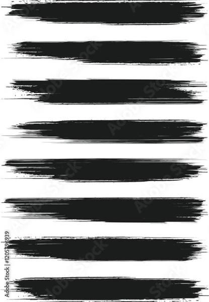 Obraz black brush strock set 