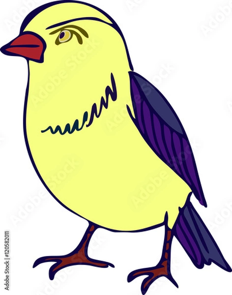 Fototapeta желтая птца