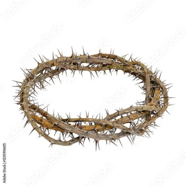 Obraz The crown of the thorns of Christ on a white background
