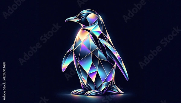 Fototapeta Geometric Penguin Art