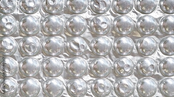 Obraz Silver Bubble Wrap Sheet Texture Background