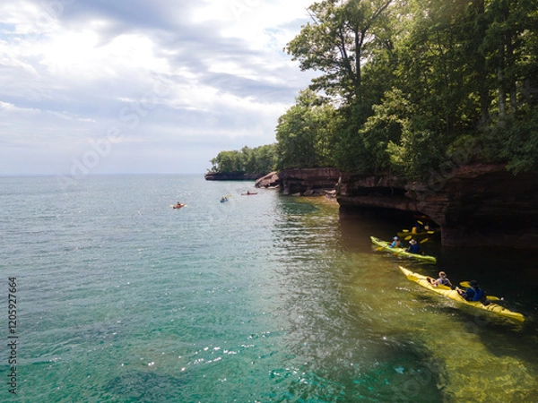 Obraz Kayaking at Apostle Islands National Lakeshore