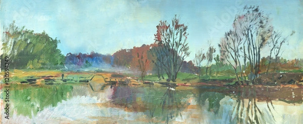 Obraz River spring painting
