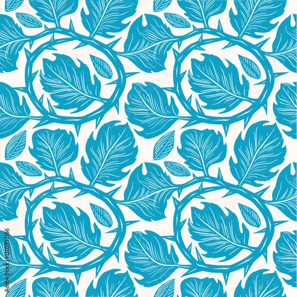 Obraz Floral Leaf Pattern Seamless Background