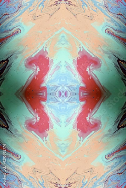 Fototapeta Kaleidoscopic Abstract Art with Vibrant Multicolor Patterns and Intricate Swirl Designs