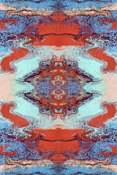 Fototapeta Kaleidoscopic Abstract Art with Vibrant Multicolor Patterns and Intricate Swirl Designs