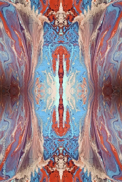 Fototapeta Kaleidoscopic Abstract Art with Vibrant Multicolor Patterns and Intricate Swirl Designs
