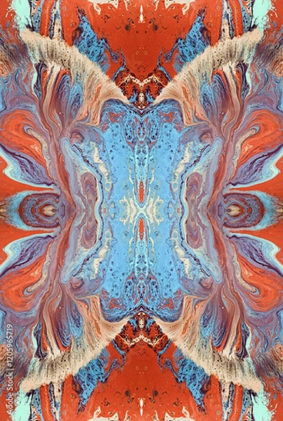 Fototapeta Kaleidoscopic Abstract Art with Vibrant Multicolor Patterns and Intricate Swirl Designs