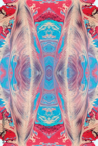 Fototapeta Kaleidoscopic Abstract Art with Vibrant Multicolor Patterns and Intricate Swirl Designs
