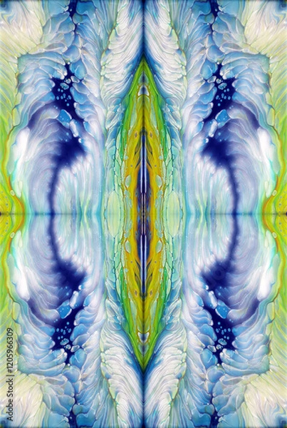 Fototapeta Kaleidoscopic Abstract Art with Vibrant Multicolor Patterns and Intricate Swirl Designs
