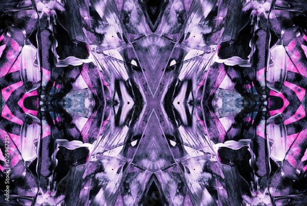 Fototapeta Kaleidoscopic Abstract Art with Vibrant Multicolor Patterns and Intricate Swirl Designs