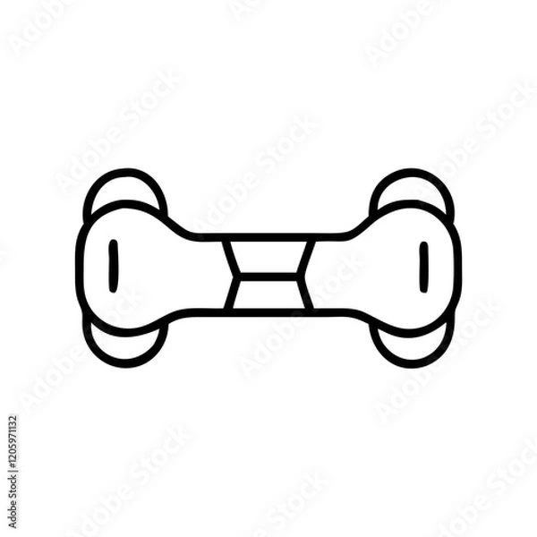 Obraz hoverboard icon, hoverboard line art - simple line art of hoverboard, perfect for hoverboard logos and icons