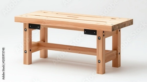 Obraz Create sturdy industrial-style workbench workshop gigapixel image indoor close-up design for enhanced productivity