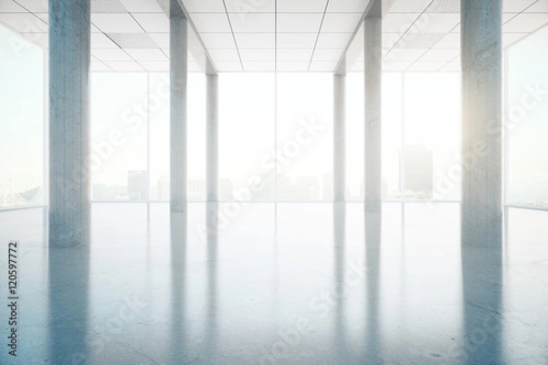 Fototapeta Interior with concrete columns