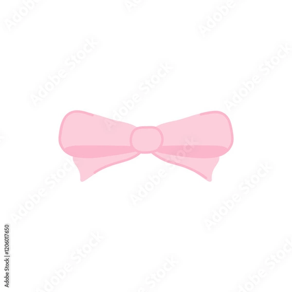 Fototapeta Elegant pink ribbon bow design perfect for festive decorations and gift wrapping