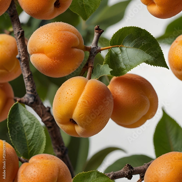 Fototapeta Apricots Branch A Delightful Cluster