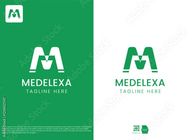 Obraz M modern letter logo design 