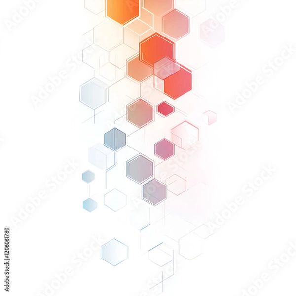 Fototapeta abstract background with hexagons