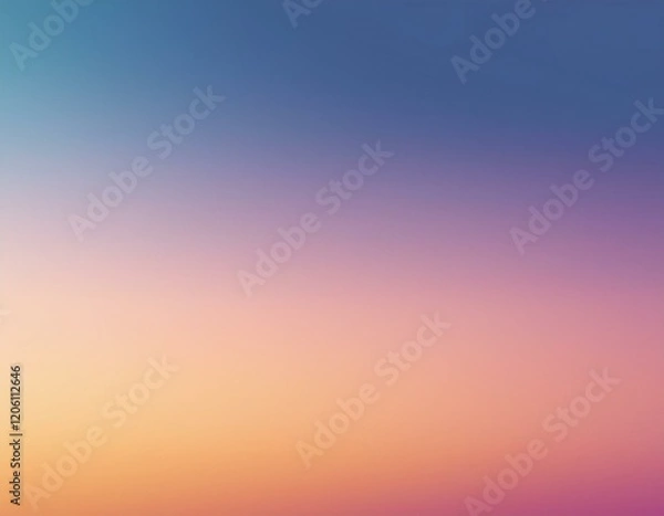 Obraz 明け方の空色のグラデーション　青・ピンク・オレンジ