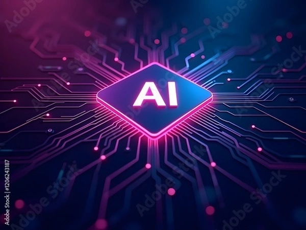 Fototapeta AI artificial technology 