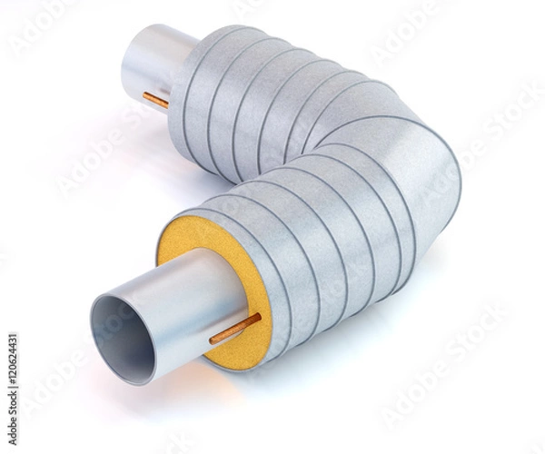 Obraz metal pipe with thermal insulation