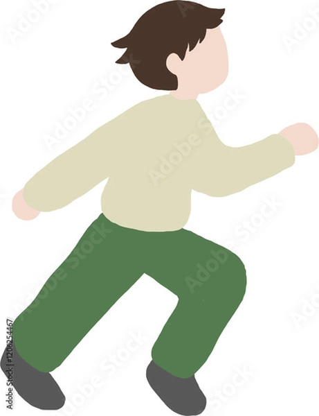 Obraz 全力で走っている男の子