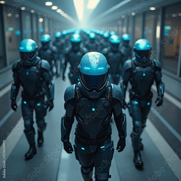 Obraz Future soldiers created with artificial intelligence