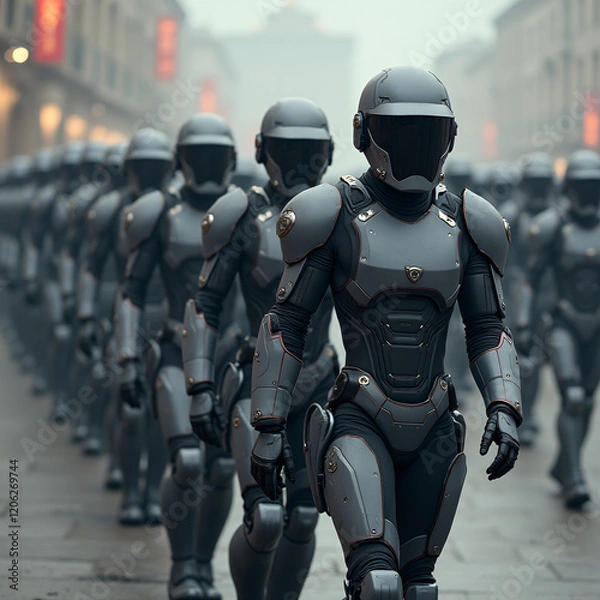 Obraz Future soldiers created with artificial intelligence