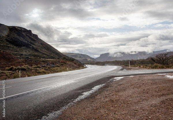 Fototapeta highway in the foot hills in Utah