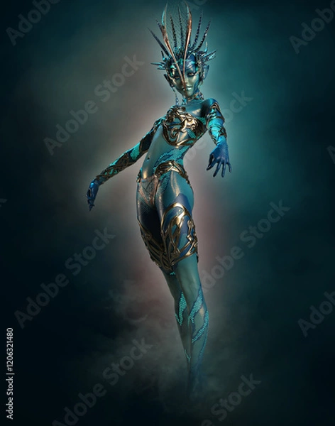 Obraz little water spirit, 3d computer graphics
