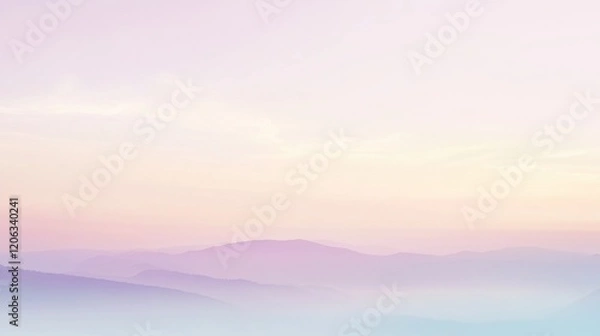Fototapeta A soft pastel gradient background.featuring gentle color transitions.highlighting a calming and serene atmosphere.Ideal for meditation apps, wellness websites, and calming presentations
