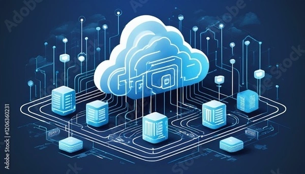 Fototapeta hybrid cloud solutions hybrid cloud solutions with an image showing integration between on premises infrastructure and cloud services1.jpg