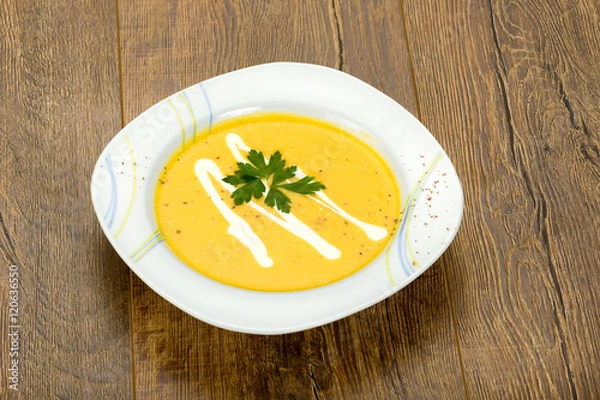 Fototapeta pumpkin soup
