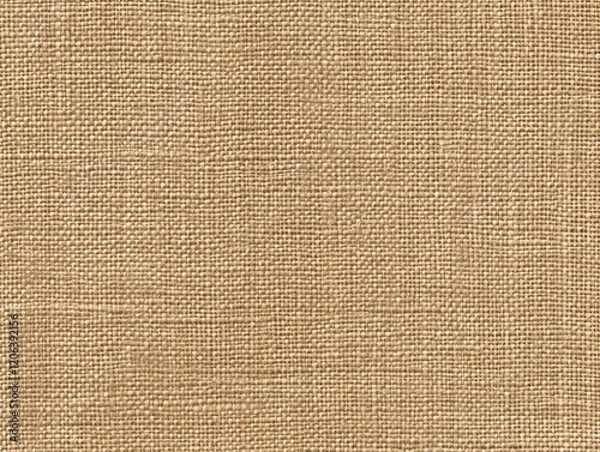 Fototapeta Close-up of light brown woven fabric texture.
