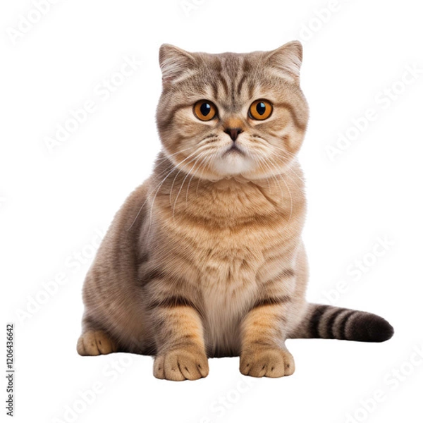 Obraz  scottish fold cat isolated on transparent background