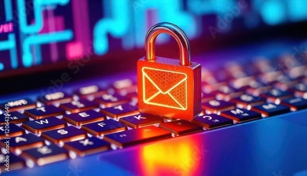 Obraz Cybersecurity measures digital workspaces informative graphic technology environment close-up view data protection concepts