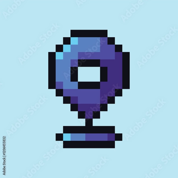 Fototapeta this is map icon in pixel art with simple color this item good for presentations,stickers, icons, t shirt design,game asset,logo and your project.