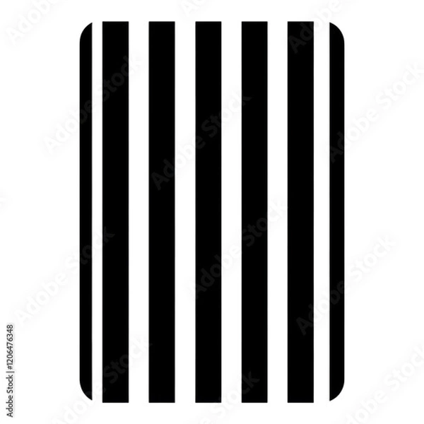 Fototapeta Abstract Black and White Vertical Stripes Pattern Geometric Design Rounded Corners Square Format