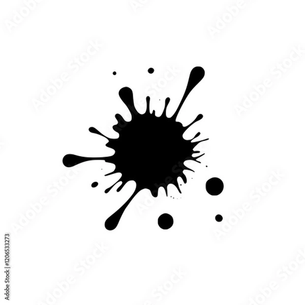 Fototapeta splash ink vector, black ink, vector ink, dirty splash ink, png ink, black paint, black splash paint