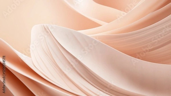 Obraz Abstract Peach Colored Fabric Waves Design