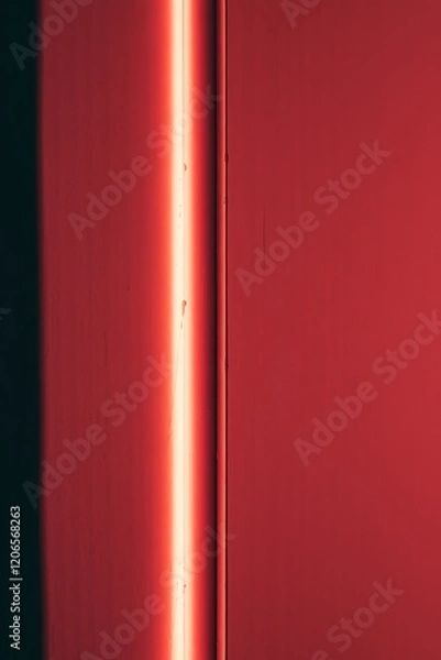 Obraz Red light illuminates a textured wall.