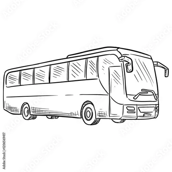 Obraz bus handdrawn illustration