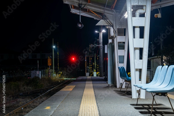 Obraz 静寂の夜、木花駅